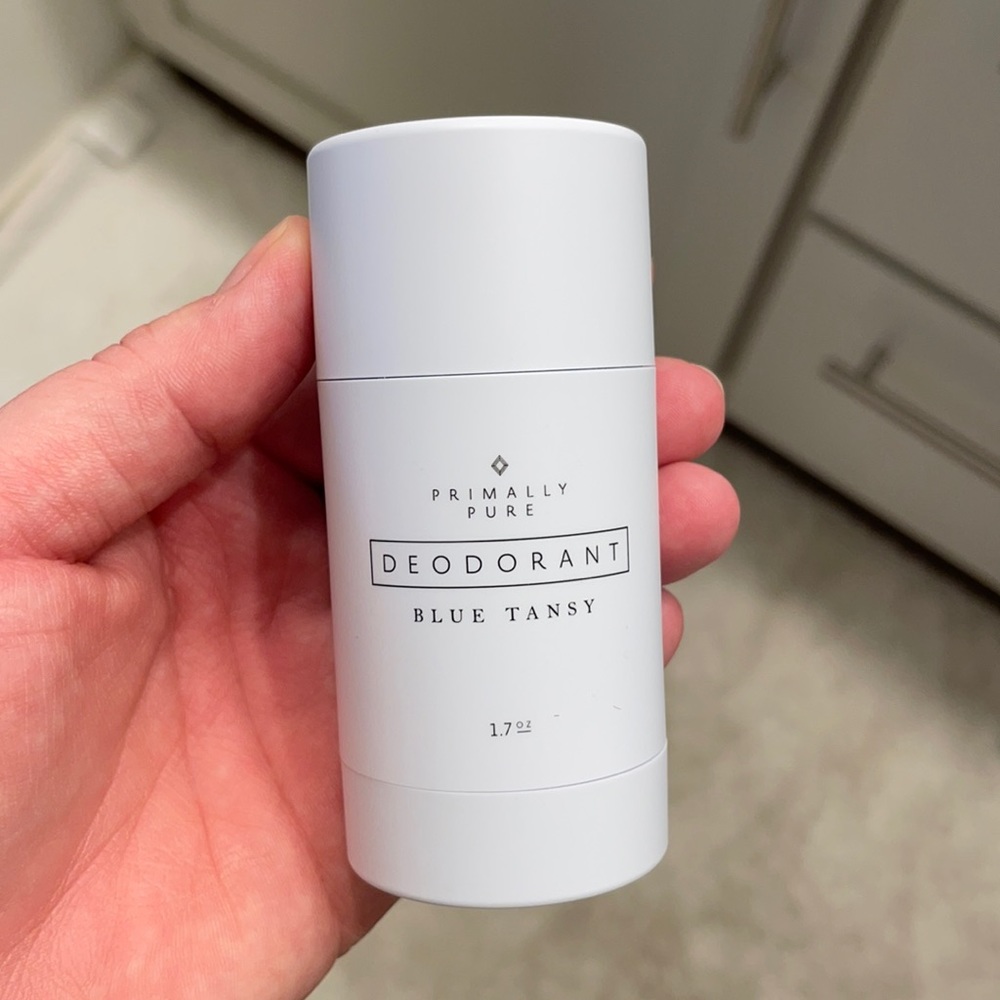 Three 1.7 oz bottles of Primally Pure Blue Tansy Deodorant